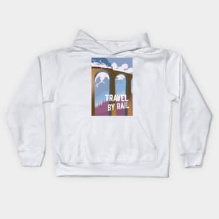 Travel By Rail Kids Hoodie